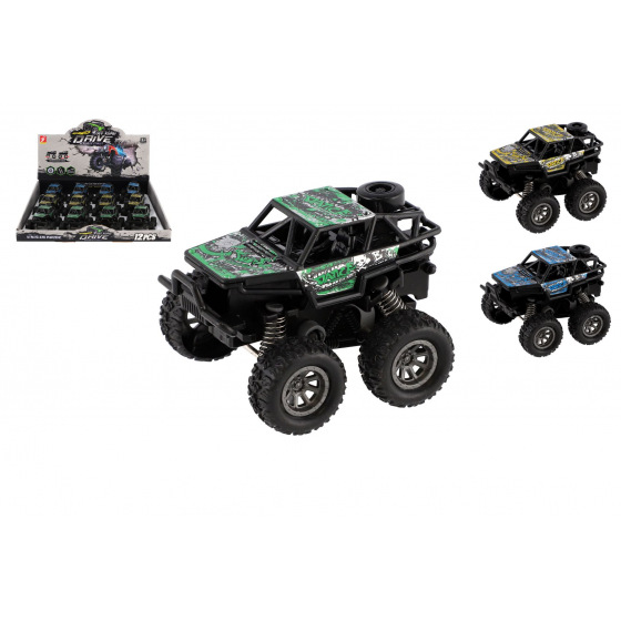 Teddies Auto OFF-ROAD plast 7x8,5cm na setrvačník 3 barvy