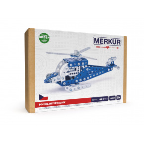MERKUR - Stavebnice Merkur 054 - policejní vrtulník, 142 dílů