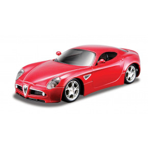 Bburago - Auta HOBBY, Alfa 8C Competizione (2007), červená metalíza, 1:32