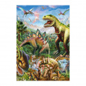 Dino Detské puzzle Svet dinosaurov 100DXL neon