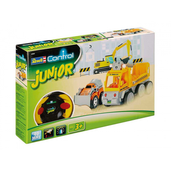 Revell Autíčko REVELL 23003 JUNIOR - Tow Loader with excavator - 40 MHz