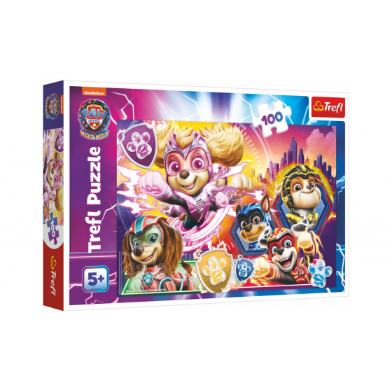 Trefl Puzzle Lernen Sie die mächtigen Welpen der Paw Patrol kennen 100 Teile 41x27,5cm in der Schachtel. 29x19cm