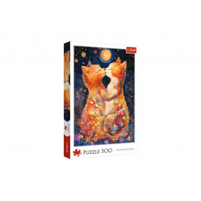 Puzzle Polibek za měsíčního svitu 500 dílků 34x48cm v krabici 27x40x5cm