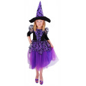 Rappa Dětský kostým čarodějnice fialová čarodějnice/Halloween (M)