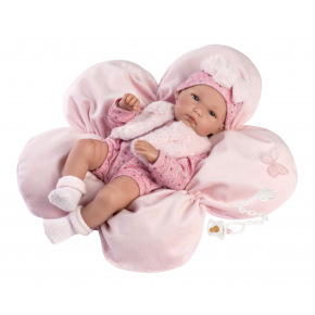Rappa Llorens 63592 NEW BORN HOLČIČKA - realistická bábika bábätko s celovinylovým telom -35 cm