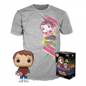 Funko POP & Tee: BTTF- Marty w/Hoverboard- S