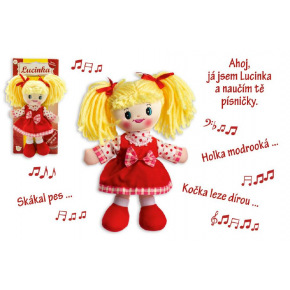 Teddies Pluszowa lalka Lucinka szmaciana pluszowa 30 cm Czeski śpiew na karcie
