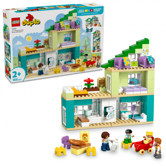 LEGO® DUPLO® 10470 Moderní rodinný dům 3 v 1 s figurkami