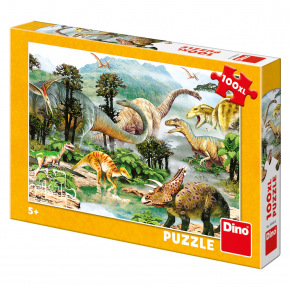 Dino Puzzle dla dzieci Dino Życie dinozaurów 100DXL