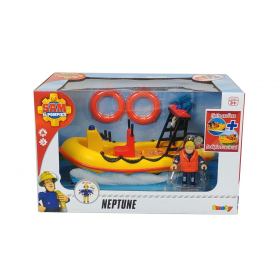 Simba Požárník Sam Záchranný člun Neptun 20 cm s figurkou