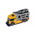 Teddies Auto ciężarówka transporter + auto plastikowe 15cm na wolny bieg 2 kolory