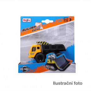 Maisto - Builder Zone, stavební stroje, assort, blister