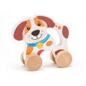 Woody Pes na kolečkách s držadlem