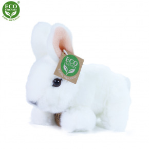 Rappa Plyšový biely králik 16 cm ECO-FRIENDLY