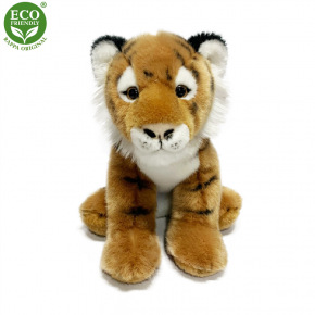 Rappa Pluszowy siedzący tygrys 30 cm ECO-FRIENDLY