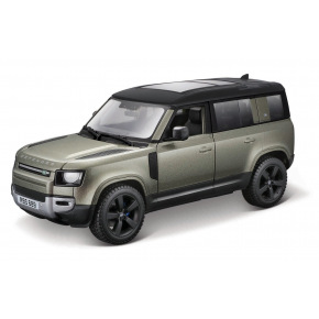 Bburago - Auta HOBBY, 2022 Land Rover Defender 110, zelená metalíza, 1:24
