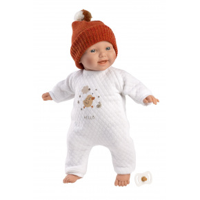 Rappa Llorens 63303 LITTLE BABY - realistická panenka miminko s měkkým látkovým tělem - 32 cm