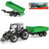 Bburago Farm 10cm Traktor mit Anhänger - Valtra N174 - Kippanhänger