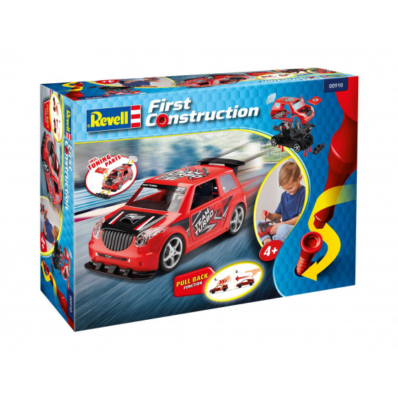 Revell First Construction Auto 00910 - Pull Back Rallye Car (rot) (1:20)