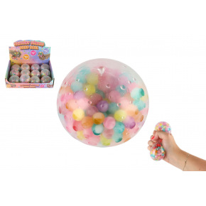 Teddies Míček s kuličkami antistresový mačkací silikon 7cm