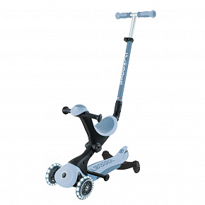 GLOBBER Koloběžka GO UP DELUXE 360° LIGHTS ECOLOGIC 3v1, blueberry