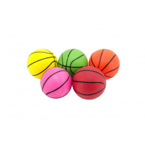 Teddies Loptička basketbal guma 8,5cm 5 farieb v sieťke