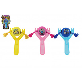 Teddies Prak so smajlíkom plast 14cm 3 farby na karte 13x22x4cm