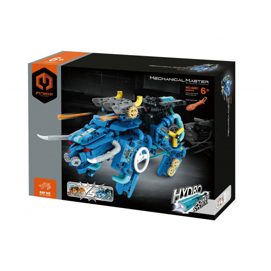 Stavebnice iM.MASTER hydraulický bojový býk plast 623 dílků v krabici 35x27x7cm