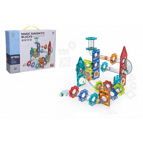 Wiky Kulodrom magnetyczny plastikowy 74 elementy z akcesoriami w pudełku 31x25x8cm