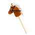FAUNICA Hobby horse Scarlet, světle hnědý kůň na tyči