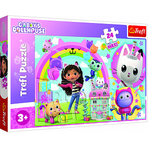 Trefl Puzzle Maxi 24 dílků Gabby´s Dollhouse 60x40cm v krabici 40x27x4,5cm