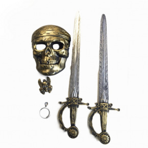 Rappa Pirátska súprava s maskou a 2 mečmi