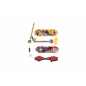 Teddies Set Skateboard zum Schrauben, Finger-Scooter, Waveboard aus Kunststoff mit Zubehör, verschiedene Arten auf Karte 16x30cm