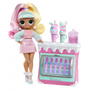 MGA L.O.L. Niespodzianka! OMG Nail Studio z lalką - Candylicious Sprinkles Shop