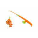 Teddies Spiel Fische/Angler magnetisch Kunststoff 3 Stk.+Rute Kunststoff 34cm Farbmix auf Karte