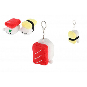 Teddies Sushi přívěsek plyšový 2 barvy v sáčku 8x8cm