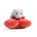 NICI Plüsch Love Katze flauschig liegend, Herz, 13cm, GRÜN