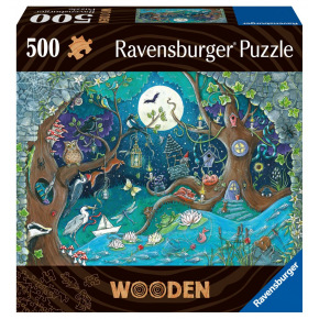 Ravensburger Drevené puzzle Začarovaný les 500 dielikov