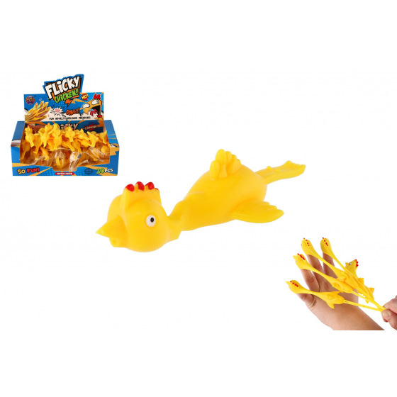 Teddies Huhn aufziehbar fliegend schießend antistress Silikon 10cm