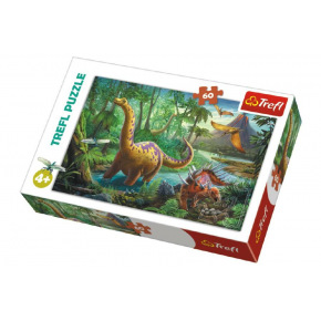 Trefl Puzzle Dinozaury 33x22cm 60 sztuk w pudełku 21x14x4cm