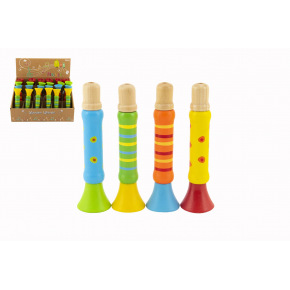 Teddies Kolorowy drewniany gwizdek 12 cm 4 kolory Teddies Kolorowy drewniany gwizdek 12 cm 4 kolory