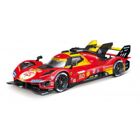 Bburago - RACING, Ferrari 499P - 24h Le Mans Champion 2024, červená, 1:24
