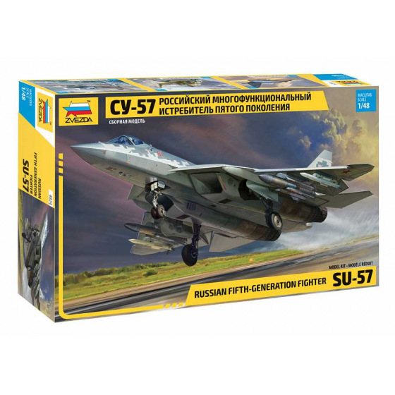 Zvezda Modellbausatz Flugzeug 4824 - Suchoi SU-57 (1:48)