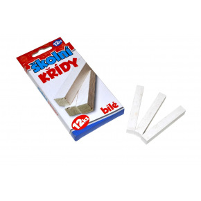 Wiky Křídy školní bílé 12 ks v krabičce 7x11cm