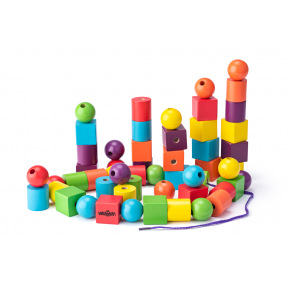 Woody Dřevěné maxi korále 72dílů Woody Dřevěné maxi korále 72dílů