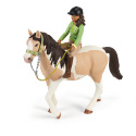 Schleich 42533 Sarah mit Pferd und Tieren beim Campen