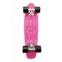 Teddies Skateboard - pennyboard 60cm nosnost 90kg, kovové osy, růžová barva, černá kola