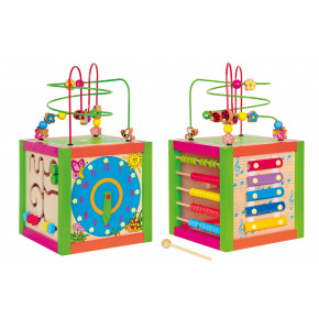 WOODY Didaktická kostka barevná