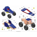 MERKUR - Stavebnice MERKUR - Baukasten Merkur 1.1 Fahrzeugbausatz, 240 Teile, 10 Modelle
