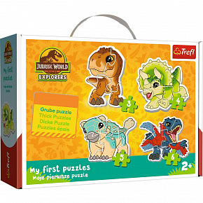 Trefl Puzzle Baby Classic Roztomilí dinosauři Jurského světa 15ks v krabici 27x19x6cm